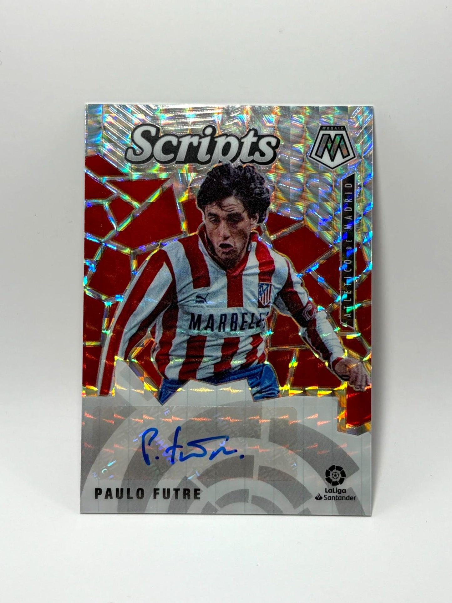 2020-21 Panini Mosaic Laliga Paulo Futre Scripts Autograph